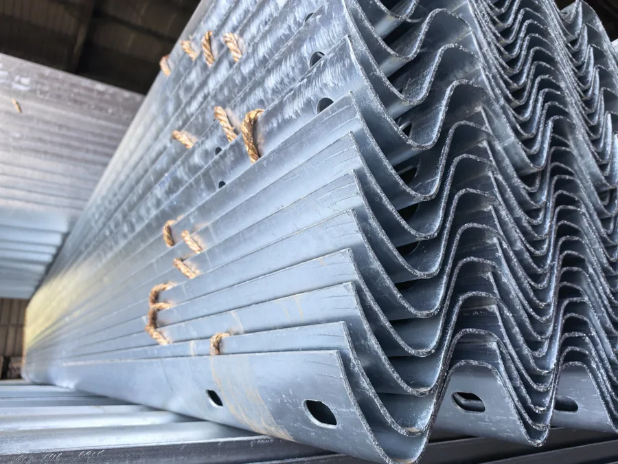 Stacked Thrie-beam steel profiles